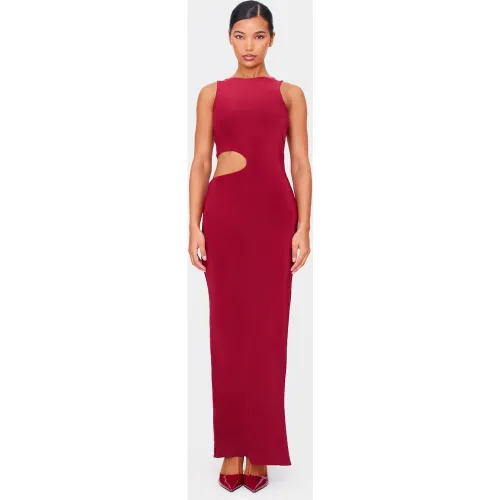 Robe longue moulante doublée à dos noué - PrettyLittleThing - Modalova