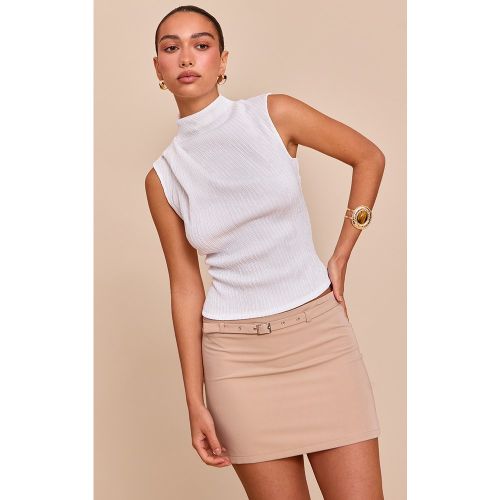 Top long texturé à détail froncé - PrettyLittleThing - Modalova