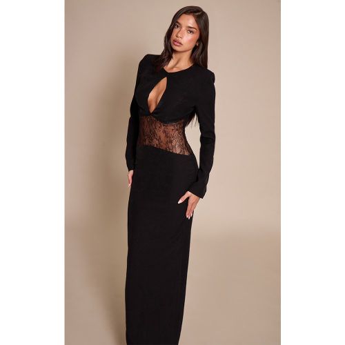 Robe mi-longue à découpes en dentelle | Taille 38 - PrettyLittleThing - Modalova