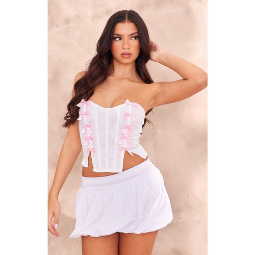 Top corset à nœud contrastant - PrettyLittleThing - Modalova