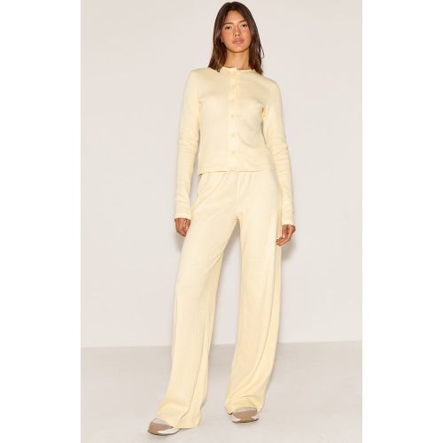 Pantalon large côtelé à taille mi-haute - PrettyLittleThing - Modalova