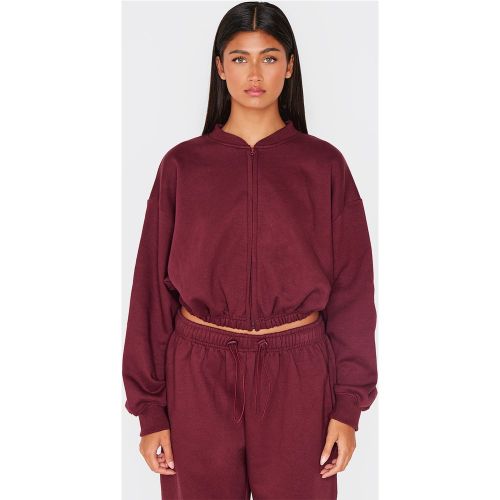 Sweat-shirt court à cordons ajustables sur la taille et zip | Taille XL - PrettyLittleThing - Modalova