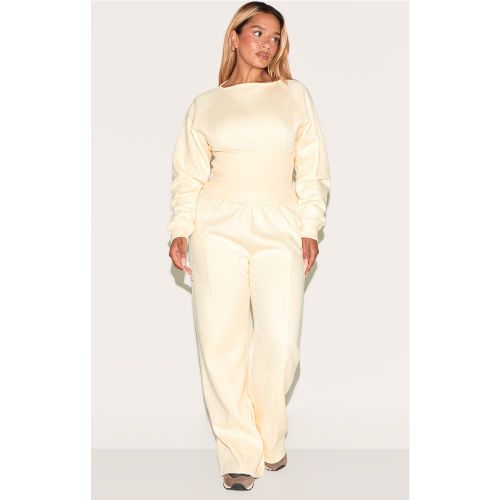 Shape Jogging large à taille haute et lisérés surjetés - PrettyLittleThing - Modalova