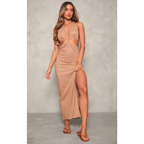 Robe longue camel à dos nu, Camel - PrettyLittleThing - Modalova