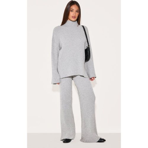 Pantalon large en maille bouclée côtelée - PrettyLittleThing - Modalova