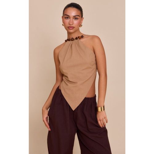 Top long à perles et ourlet pointu - PrettyLittleThing - Modalova