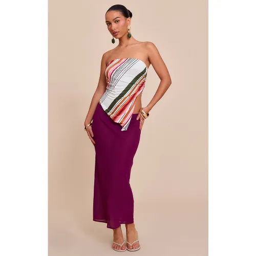 Jupe mi-longue en mousseline de soie transparente - PrettyLittleThing - Modalova