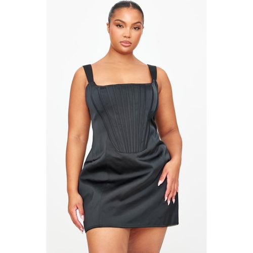 Plus Robe style corset moulante tissée deluxe à lacets dans le dos - PrettyLittleThing - Modalova
