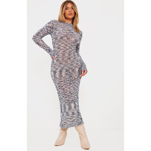 Robe longue en maille tricot tachetée à manches longues | Taille XS - PrettyLittleThing - Modalova