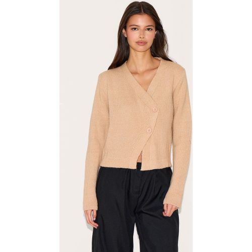 Cardigan en maille tricot à boutons asymétriques | Taille XS - PrettyLittleThing - Modalova