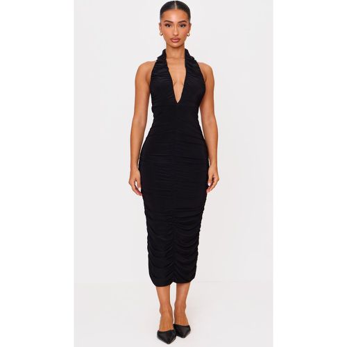 Petite Robe moulante longue doublée à décolleté plongeant - PrettyLittleThing - Modalova