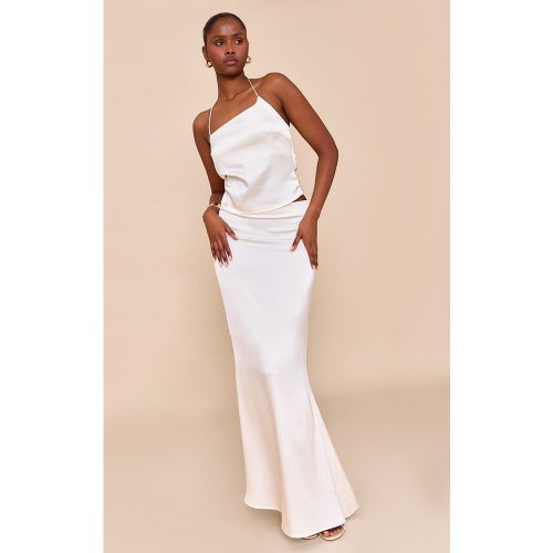 Jupe satinée longue à taille mi-haute - PrettyLittleThing - Modalova