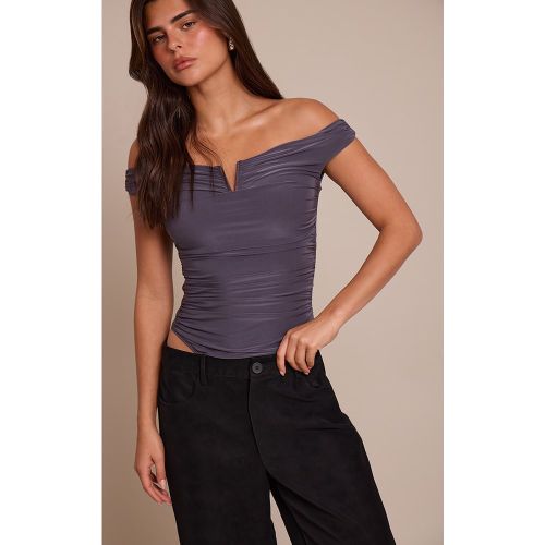 Body moulant doublé très froncé | Taille 38 - PrettyLittleThing - Modalova