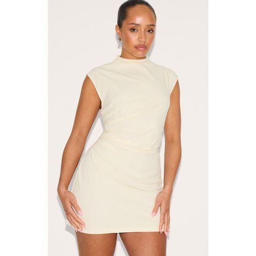 Shape Mini robe en effet lin froncée sur le côté à col bateau - PrettyLittleThing - Modalova