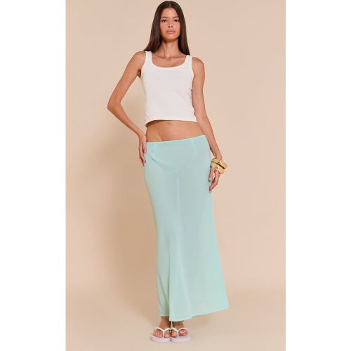 Jupe mi-longue en mousseline de soie transparente - PrettyLittleThing - Modalova