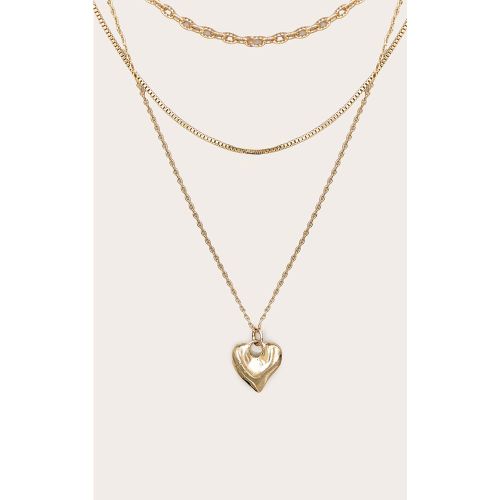 Collier superposé à pendentif abstrait - PrettyLittleThing - Modalova