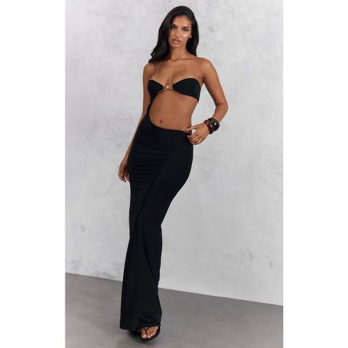 Robe mi-longue fluide à découpes et détails de garniture | Taille 38 - PrettyLittleThing - Modalova