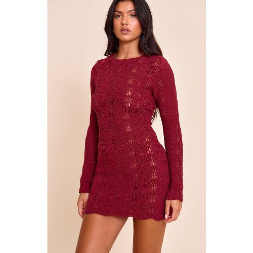 Mini robe à dos nu et manches longues | Taille Large - PrettyLittleThing - Modalova