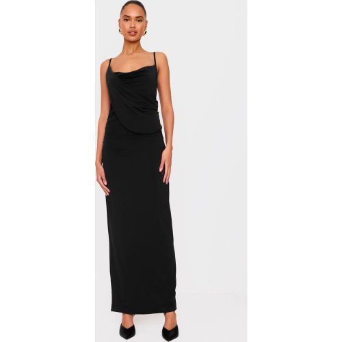 Robe longue moulante à détail drapé superposé - PrettyLittleThing - Modalova