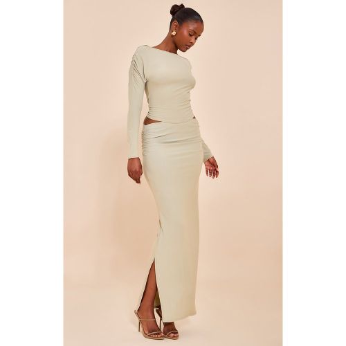 Jupe longue douce à taille froncée - PrettyLittleThing - Modalova