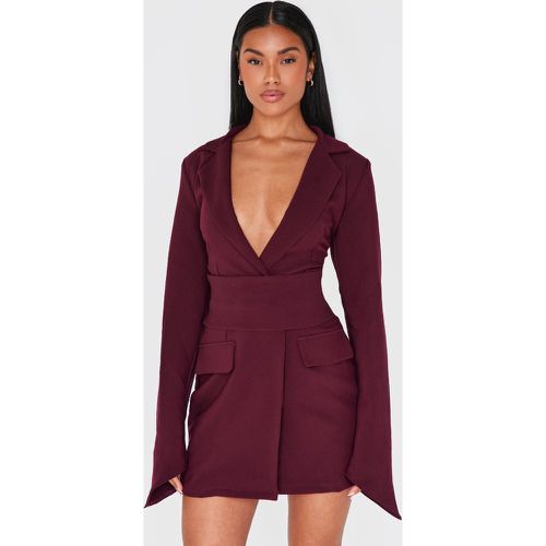 Robe blazer tissée à ceinture - PrettyLittleThing - Modalova