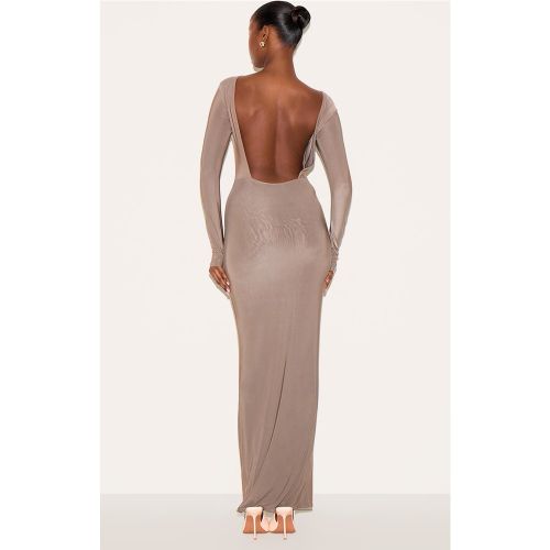 Robe longue doublée à dos plongeant - PrettyLittleThing - Modalova