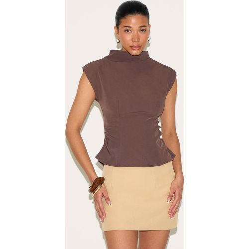 Top tissé froncé à épaulettes - PrettyLittleThing - Modalova