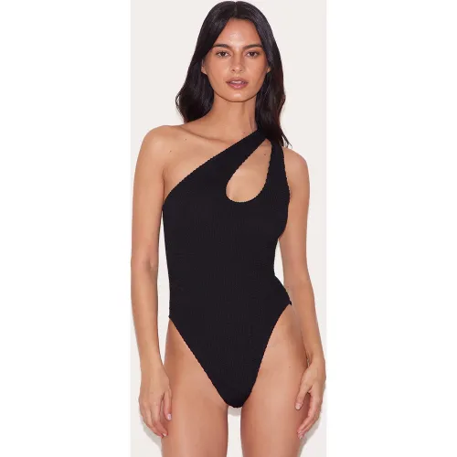 Maillot de bain asymétrique crêpé à découpe - PrettyLittleThing - Modalova