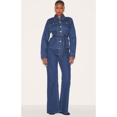Jean flare à taille mi-haute et coutures contrastantes - PrettyLittleThing - Modalova