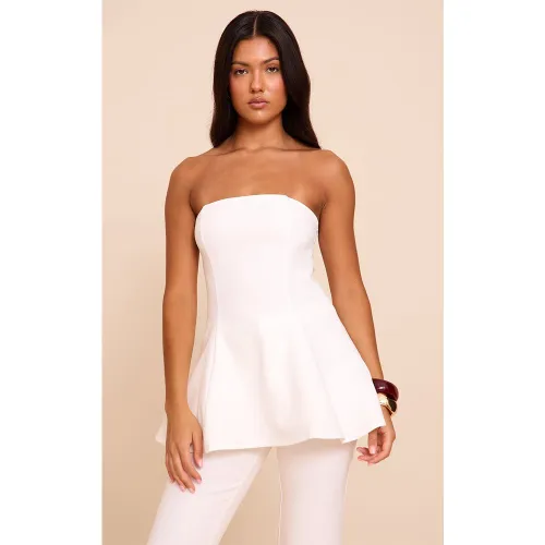 Bustier trapèze blanc, Blanc - PrettyLittleThing - Modalova