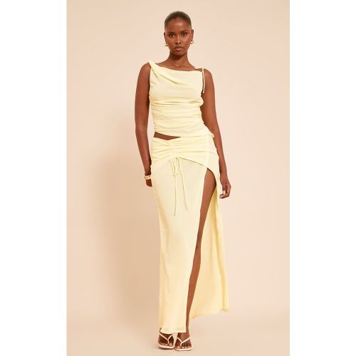 Jupe longue en mousseline de soie froncée | Taille 38 - PrettyLittleThing - Modalova