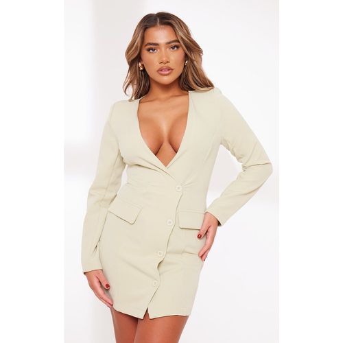 Robe blazer de tailleur décolletée à poches - PrettyLittleThing - Modalova