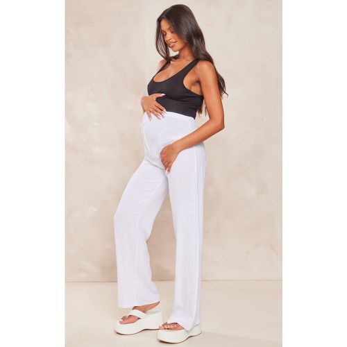 Maternité Pantalon de grossesse large effet lin - PrettyLittleThing - Modalova