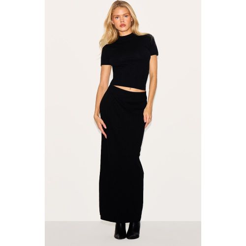 Jupe longue basique en maille tricot | Taille XS - PrettyLittleThing - Modalova