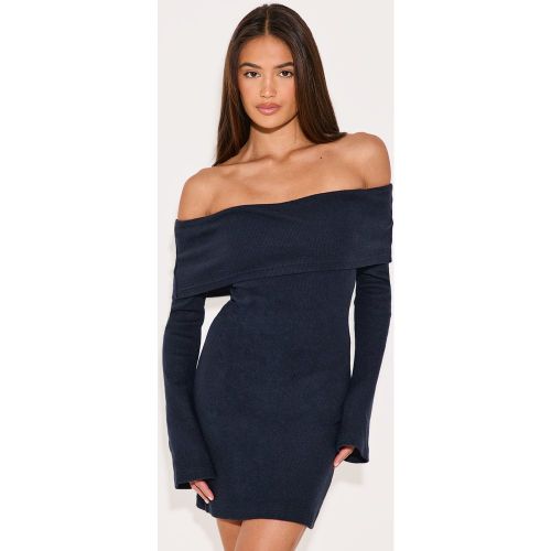 Mini robe à col bardot replié - PrettyLittleThing - Modalova