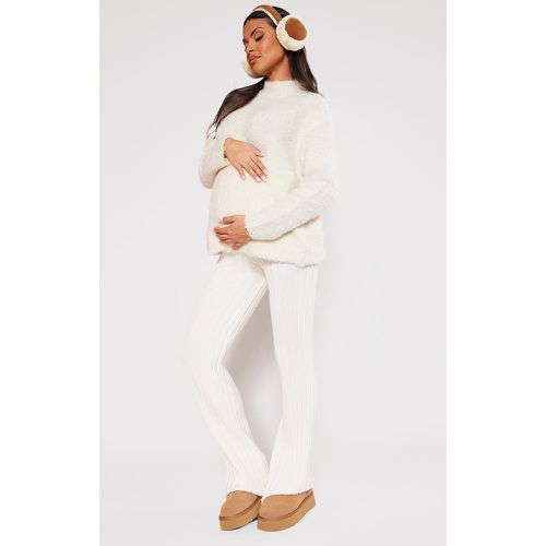Maternité Legging de grossesse flare en maille tricot côtelée - PrettyLittleThing - Modalova
