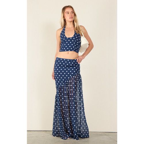 Jupe longue asymétrique à pois - PrettyLittleThing - Modalova