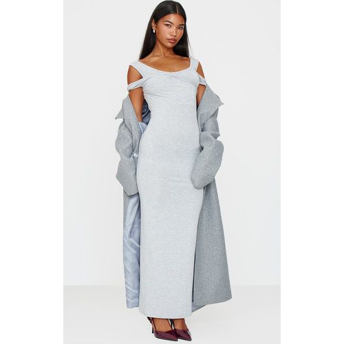 Robe longue côtelée à détail torsadé - PrettyLittleThing - Modalova