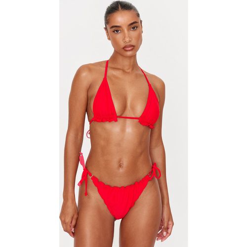 Haut de maillot de bain rembourré à ourlet volanté - PrettyLittleThing - Modalova