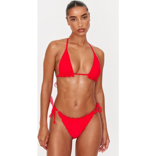 Haut de maillot de bain rembourré à ourlet volanté - PrettyLittleThing - Modalova