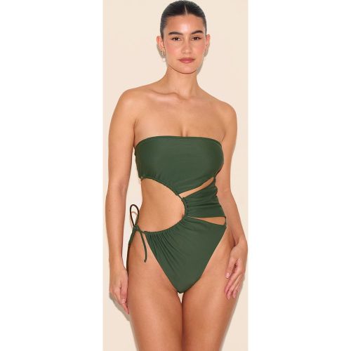 Maillot de bain bustier découpé - PrettyLittleThing - Modalova