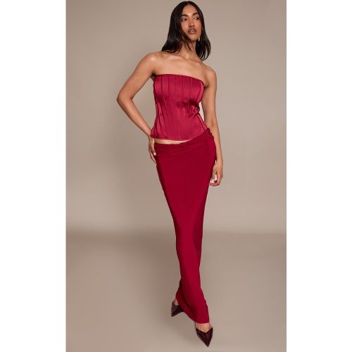 Jupe longue moulante à détail replié noué | Taille 38 - PrettyLittleThing - Modalova