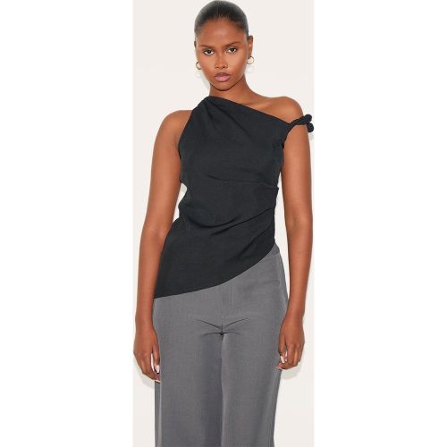 Top long tissé froncé à ourlet asymétrique - PrettyLittleThing - Modalova