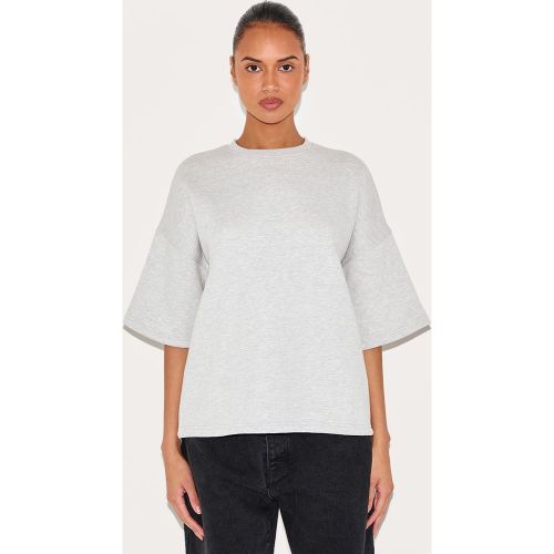 Sweat oversize deuxe à épaules carrées et manches courtes - PrettyLittleThing - Modalova