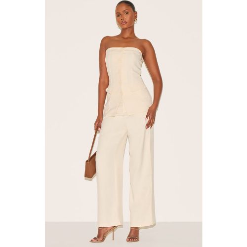 Pantalon large tissé premium style tailleur à taille haute | Taille 32 - PrettyLittleThing - Modalova