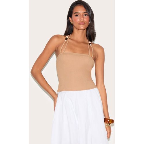 Top long à dos nu et perles - PrettyLittleThing - Modalova