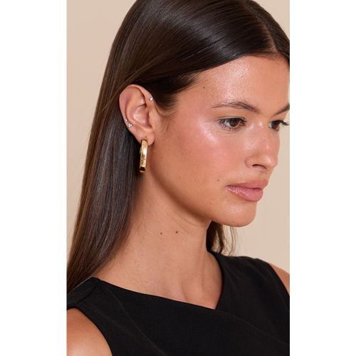 Boucles d'oreilles créoles épaisses en forme de croissant - PrettyLittleThing - Modalova