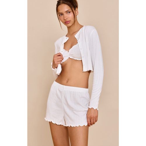 Ensemble de pyjama court 3 pièces maille pointelle - PrettyLittleThing - Modalova