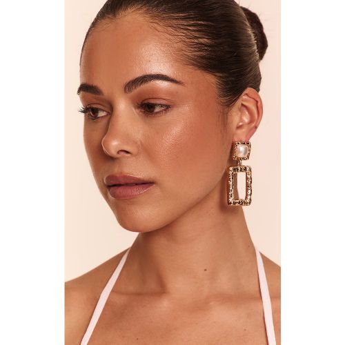 Boucles d'oreilles XXL rectangulaires tombantes - PrettyLittleThing - Modalova