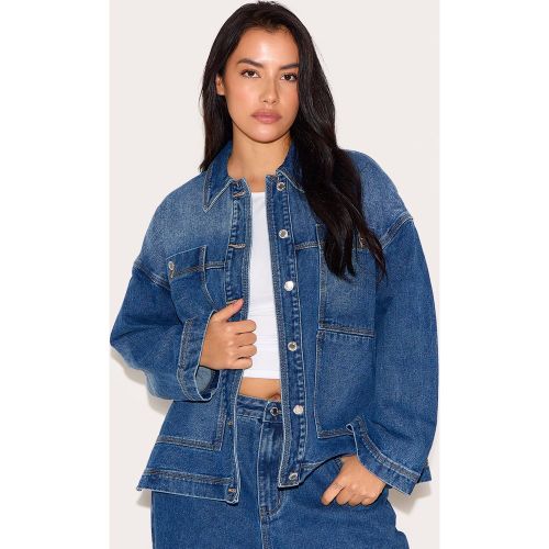 Plus Veste oversize en jean à poches - PrettyLittleThing - Modalova